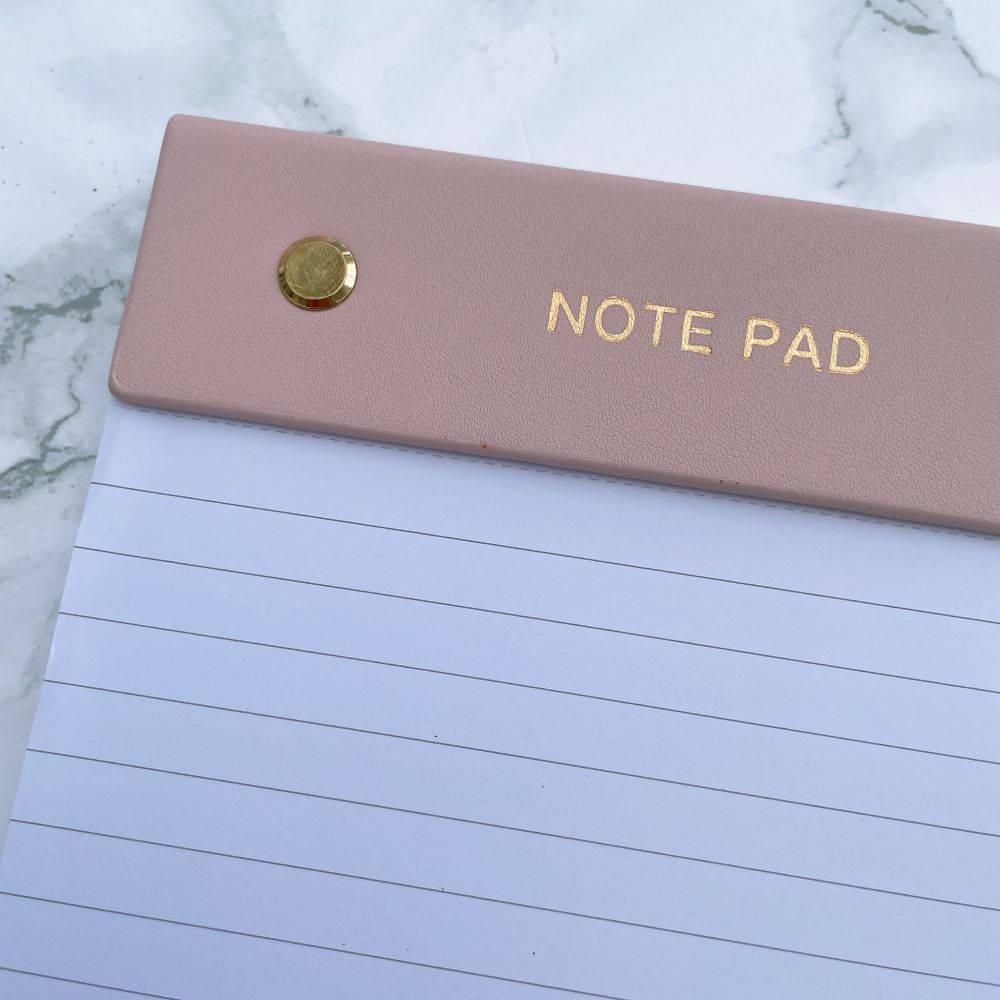 Baby Pink PU Leather Note Pad